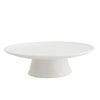 Plateau de service en céramique blanche sur piédestal, supports à gâteaux de tailles variées pour desserts, fêtes, maison, restaurant et traiteur