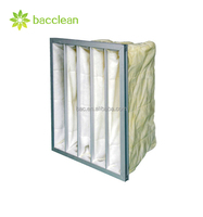 Filtre à air multi-poches en fibre de verre sur mesure OEM, avec cadre en aluminium pour AHU, ventilation industrielle