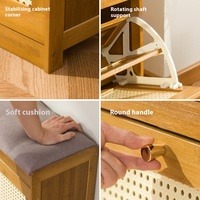 Banc d'entrée de luxe haut de gamme accessible, meuble à chaussures intégré avec siège et tabouret à chaussures pour l'entrée