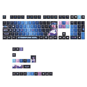 Teclas <span class=keywords><strong>Cyberpunk</strong></span> Azules al por Mayor, Sublimación Térmica, Perfil Cherry, 132 Teclas - Product Image 5