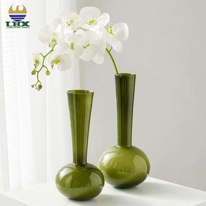 Personalizzato avanzato stile europeo verde oliva da salotto tavolo <span class=keywords><strong>vaso</strong></span> di vetro fiore <span class=keywords><strong>per</strong></span> la decorazione della casa <span class=keywords><strong>vaso</strong></span> di cristallo - Product Image 2