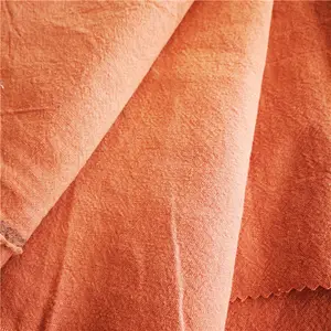 पत्थर धोया सादा रंगे 245gsm 100% सनी सूट कपड़े के लिए परिधान कपड़ा