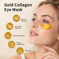 Masque pour les yeux en cristal de collagène - Patchs anti-rides raffermissants hydratants et apaisants pour les cernes et les poches sous les yeux