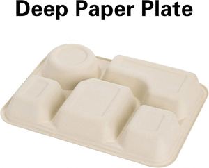 Eco Products Takeaway Food Packaging Biodegradable Sustainable Disposable 4 <b>Compartment</b> <b>Lunch</b> <b>Box</b> Bagasse Meal Tray With Lid - Product Image 3