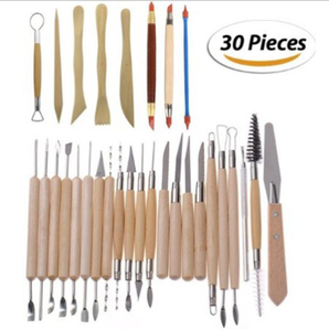 Outils de <span class=keywords><strong>sculpture</strong></span> de haute qualité OEM Factory, 30 pièces, autres fournitures artistiques, ensemble d'outils de <span class=keywords><strong>sculpture</strong></span> en argile multifonctionnels pour la poterie, vente en gros - Product Image 3
