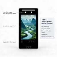 Terminal d'interphone vidéo VF711 - Reconnaissance des veines palmaires et faciales, IP65, contrôle d'accès SIP avec carte IC, QR, Bluetooth, déverrouillage à distance