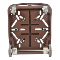 Chariot de cuisine mobile en plastique PE marron, gris, noir, avec porte-assiettes et porte-vaisselle multi-positions, chariot de rangement pour vaisselle