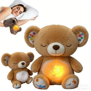 Peluche con Respiración, Peluche Relajante <span class=keywords><strong>para</strong></span> el Alivio de la Ansiedad con Movimiento de Respiración Realista, Música Relajante <span class=keywords><strong>y</strong></span> Luces Suaves - Product Image 3