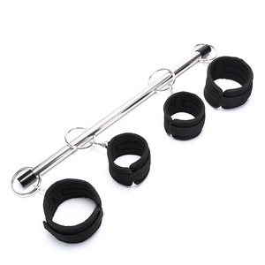 <strong>Spreader</strong> <strong>Bar</strong> Set Extendable Sex Toys Restraint <strong>BDSM</strong> with Hand Wrist Cuffs Ankle Cuff Aluminum Furniture for Adult Games - Product Image 5