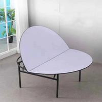 Table de banquet ronde pliable en contreplaqué blanc pour hôtels, banquets et restaurants, avec option plateau tournant