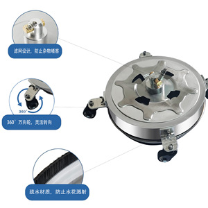 Stainless Steel Disc Cleaner 32 In Cold Water High Pressure <b>Washer</b> For Degreasing With Adjustable Pressure - Product Image 1