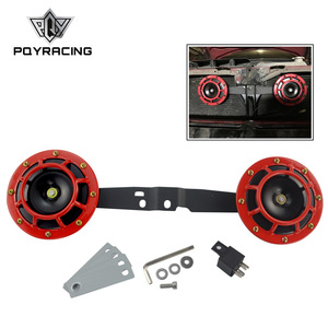 Poyracing 12V Car Horn Dual Red Cone High Low Tone With Relay <b>Bracket</b> For Subaru Impreza WRX STi - Product Image 1