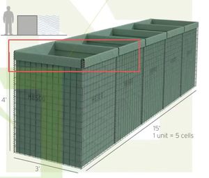 Neuheit Saudi-Arabien Explosionsschutzmauer <span class=keywords><strong>Hesco</strong></span>-Barriere Verzinktes Geschweißtes Gittergewebe Verteidigungsmauer für Sicherheitsprojekte - Product Image 1