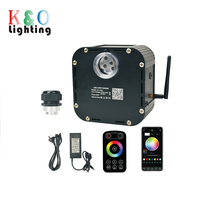 Moteur lumineux en Fiber optique scintillante Rgbw 50w, contrôle par application, fibre optique PMMA
