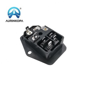 퓨즈 보호 온/오프 스위치 및 4.8mm 빠른 연결 단자 나사 마운트 2.5A 250VAC 가 있는 3-in-1 AC 전원 소켓 HC-88-F5B - Product Image 3