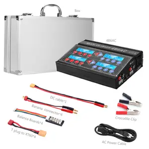 Nachrichten HTRC Professional RC Batterie bilanz ladegerät 4 B6AC Quattro B6AC 6A 80W * 4 Entlader Für 1-6s LiPo/Lion/LiFe-Ladegerät