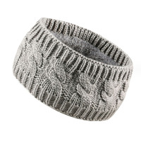 Bandeaux en tricot d'hiver avec logo personnalisé Bandeau en tricot douillet doux et chaud en tricot polaire Bandeau en tricot d'hiver pour femmes