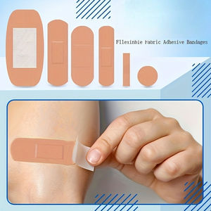 50 Buah Perban Ujung Jari Perekat Fleksibel Kelas Medis Kain PE Beige Aneka Ukuran Perawatan Luka Pertolongan Pertama Rumah - Product Image 5