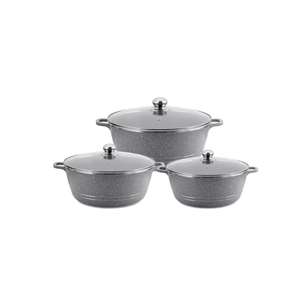 UCCLIFE Lot de 6 casseroles antiadhésives au design classique 32 36 40 pots à soupe de grande taille avec couvercle en verre compatible avec les poêles à induction - Product Image 1