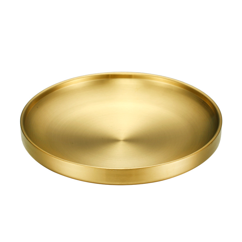 2 Vassoi Portavivande Dorati In Acciaio Inox – Piatti Rotondi Multiuso 5,9 Pollici Per Gioielli, Trucco O Cucina – Set Decorativo - 4