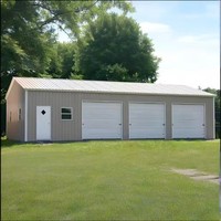 Venta caliente Prefab Ready Made Durable Portable Metal Garage para la venta