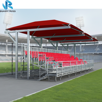 SgaierTruss Toit en arc de toit de stade sportif en acier de fer en Afrique, gradins de stade. Treillis en aluminium