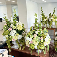 Op maat gemaakte 50cm roos en delphinium bloembol, handgemaakt hangend bruiloft centerpiece voor grote bruiloftsdecoraties
