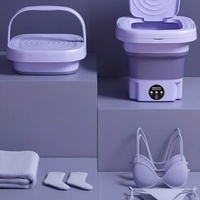 Machine à laver portable 8L, mini, pliable, pour chaussettes, sous-vêtements, culottes, machine à laver rétractable pour la maison avec essorage