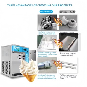 Machine à glaces molles commerciale - Distributeur automatique de glaces à monnayeur sans assistance humaine - Product Image 4