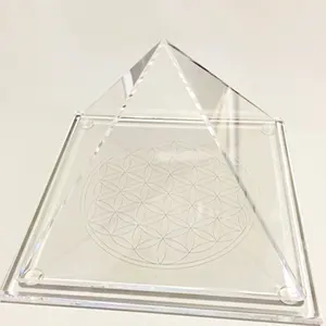 Di lusso Trasparente a Forma di Piramide Acrilico Orologio Da Polso Scatole di Immagazzinaggio Dei Monili Del Supporto Del Basamento Della Collana Display Rack