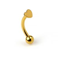 Xinfocus Anneau de Sourcil Cœur en Acier Inoxydable, Barbell Courbé pour Piercing Rook, Bijou Corporel Tendance pour Femmes et Hommes