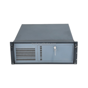 Châssis de contrôle industriel 4U Coque d'ordinateur en nuage Armoire en alliage d'aluminium ATX Panneau latéral monté en rack Fenêtre Ports USB Bureau - Product Image 1