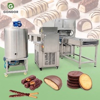 Ligne de machine à enrober et tempérer les gâteaux d'amandes et de riz industriels RS200, avec bande transporteuse linéaire pour enrobage au chocolat, de Guangzhou