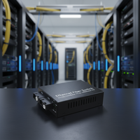 Konverter Media Serat Optik 1000Mbps yang Tahan Lama dan Kokoh dengan 2 Port Serat dan 2 Port RJ-45 untuk CCTV FTTH
