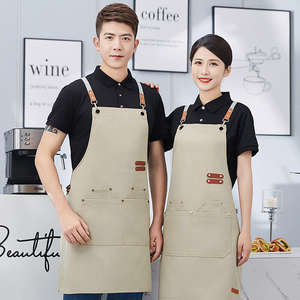 Tabliers de cuisine pour femmes hommes Chef styliste tablier Grill Restaurant Bar Boutique Cafés Beauté Ongles Studios Uniforme Tablier en toile - Product Image 5