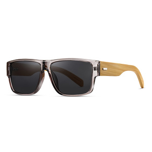 Occhiali da Sole in Bambù con Montatura Grande e Aste Larghe, Protezione UV400, Anti-Riflesso, Stile Retrò, Leggeri, in Legno, Ideali come Regalo <span class=keywords><strong>per</strong></span> le Vacanze - Product Image 4
