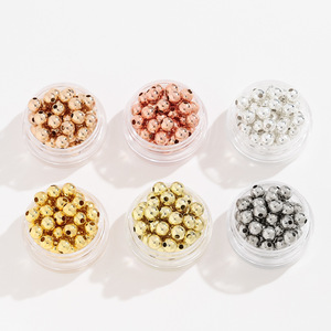 Copper Plated Round Spacer Beads 6mm For DIY Jewelry Making <b>Bracelets</b> Necklaces Accessories Metal Loose Beads Set - Product Image 5