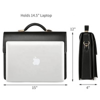 Sac fourre-tout personnalisé de haute qualité vintage pour hommes de grande capacité en cuir de vache véritable 14 pouces mallette pour ordinateur portable