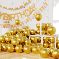 Confezione da 50 Palloncini Metallizzati Cromati da 12 Pollici per Decorazioni Natalizie, Halloween, Compleanni, San Valentino e Capodanno Cinese