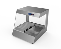 Vente chaude 600W basse puissance frites frites poulet poisson viande lumière électrique puces réchauffeur Machine avec collecteur d'huile usée