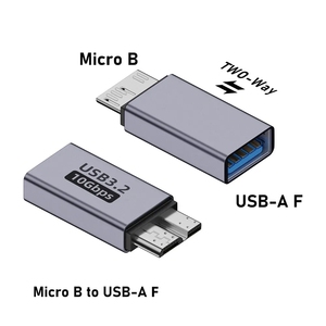 Adaptateur USB A/C vers Micro B 3.0 10Gbps convertisseur de synchronisation de données Super Speed pour Macbook Pro <span class=keywords><strong>Samsung</strong></span> HDD <span class=keywords><strong>SSD</strong></span> Type C vers adaptateur Micro B - Product Image 1