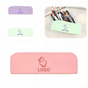 <b>Large</b> Capacity Silicone Zippered Pencil Case Water Leak Resistant Pen <b>Box</b> Novelty Kids' <b>Gift</b> - Product Image 2