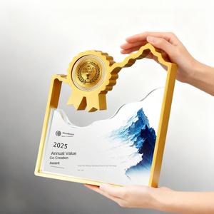 Luxe op maat gemaakte kristallen metalen trofee |   2026 Jaarlijkse Corporate Awards Ceremonie Hoogwaardige Personeelsonderscheiding Verkoopkampioen Kroon - Product Image 3