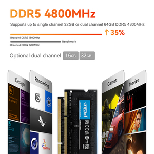 Mini PC AMD Ryzen <span class=keywords><strong>5</strong></span> R5-6600H, DDR5 MAX 16 Go de RAM, 500 Go SSD SATA HDD, HD DP Type-C, trois écrans, WiFi6E/BT <span class=keywords><strong>5</strong></span>.2, Win 11 - Product Image 6