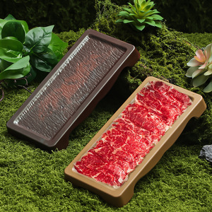 Vaisselle de restaurant Mountain Breeze Hot Pot : Assiette de bœuf fraîchement tranché, Assiette de bœuf tendre suspendue, Bœuf gras flocon de neige - Product Image 1