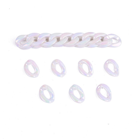 Chaîne colorée maillons de chaîne en plastique fabrication de bijoux chaîne à maillons acryliques porte-clés pour la fabrication de bracelets de collier