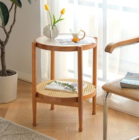 Meubles d'extérieur OEM, ensemble de canapés de jardin, petite table basse ronde, meubles de salon en rotin, bureau, table de bar en bois