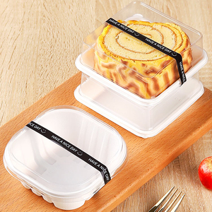 Bánh Slice <span class=keywords><strong>container</strong></span> rõ ràng vuông hộp nhựa cho thực phẩm - Product Image 3