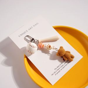 Nouveau porte-clés pendentif ours en peluche DIY, breloque de sac créative et personnalisée pour les couples et les meilleurs amis, cadeaux pour sacs et porte-clés - Product Image 2