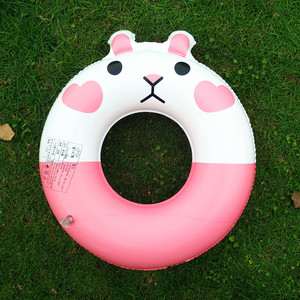 Inflatable Cartoon Swimming <b>Ring</b> For Children Thickened Floats Pool Toy With Bear And Cat Design - Product Image 2